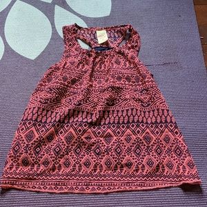 Girls 7/8 Flowy Pink Tank Top